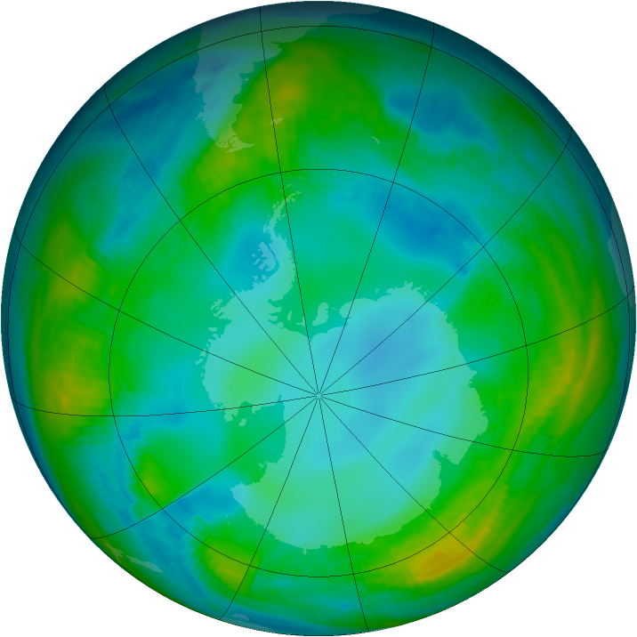 Antarctic ozone map for 19 May 1979